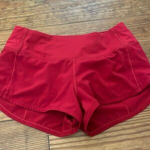 Lululemon size 2 Speed ups Red